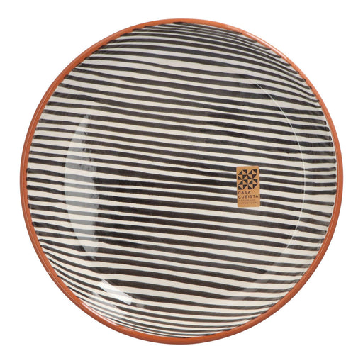 bowl with narrow stripe pattern black 27cm Casa Cubista - FOODIES IN HEELS