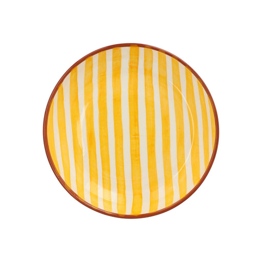 Schaal met streeppatroon geel 27cm Casa Cubista - FOODIES IN HEELS
