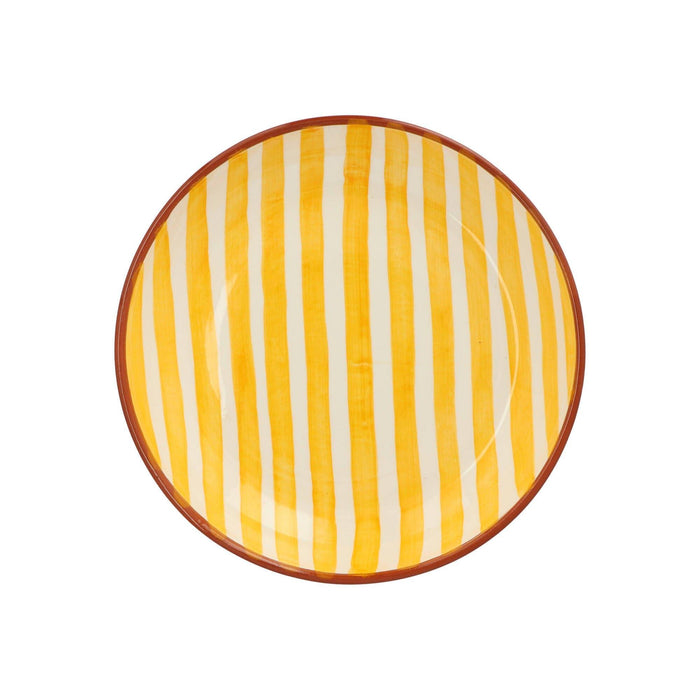 Schaal met streeppatroon geel 27cm Casa Cubista - FOODIES IN HEELS