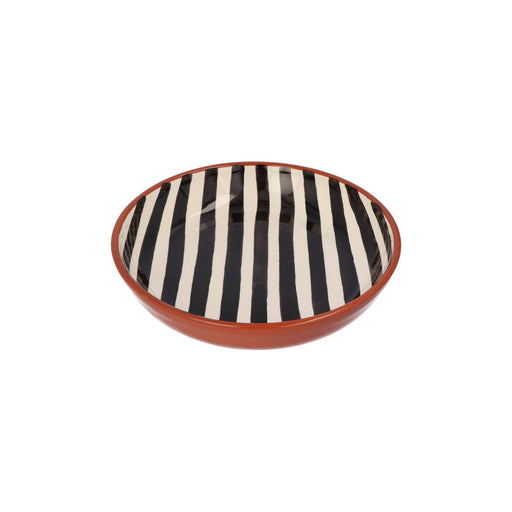 bowl with stripe pattern black 27cm Casa Cubista - - FOODIES IN HEELS