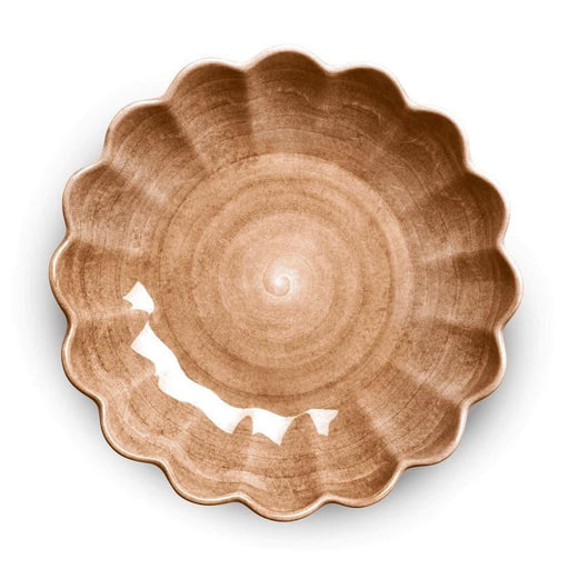 Schaal Oyster 31cm cinnamon - Schalen - Mateus