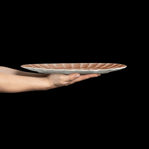 Schaal Oyster 35cm cinnamon - Schalen - Mateus