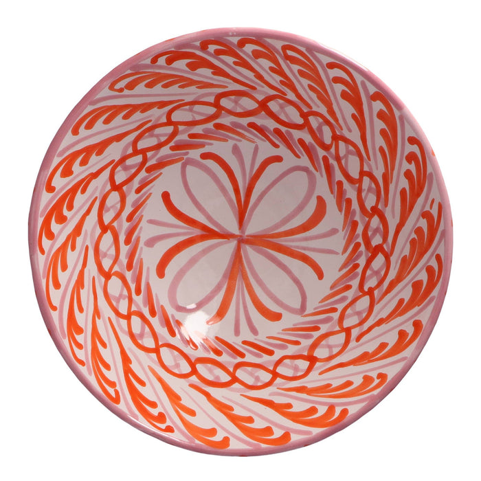 Schaal PXLL roze met oranje 30cm - Schalen - Lenta Living