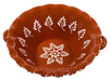 Schaal terracotta wit beschilderd 21x21cm - Schalen - Socerâmica