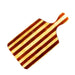 Serveerplateau glas Artisano Amber & Brown Stripes 45x23cm - Serveerplateaus - Cavari Atelier