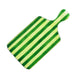 Serveerplateau glas Artisano Green Stripes 45x23cm - Serveerplateaus - Cavari Atelier