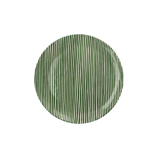Serving tray with narrow stripe pattern dark green 40cm Casa Cubista - -. FOODIES IN HEELS