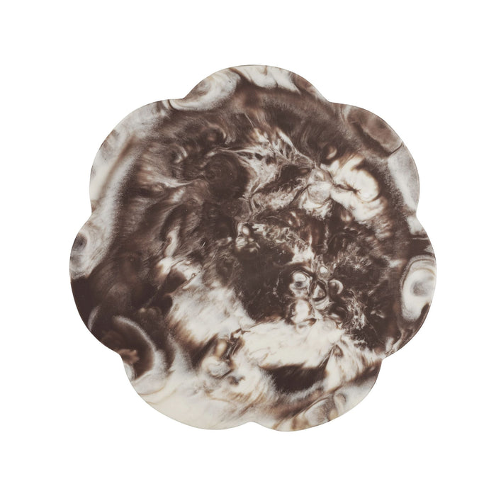 Serveerplateau Scallop Chocolate 33cm - Serveerplateaus - Addison Ross