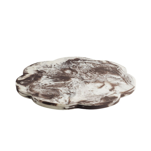 Serveerplateau Scallop Chocolate 33cm - Serveerplateaus - Addison Ross