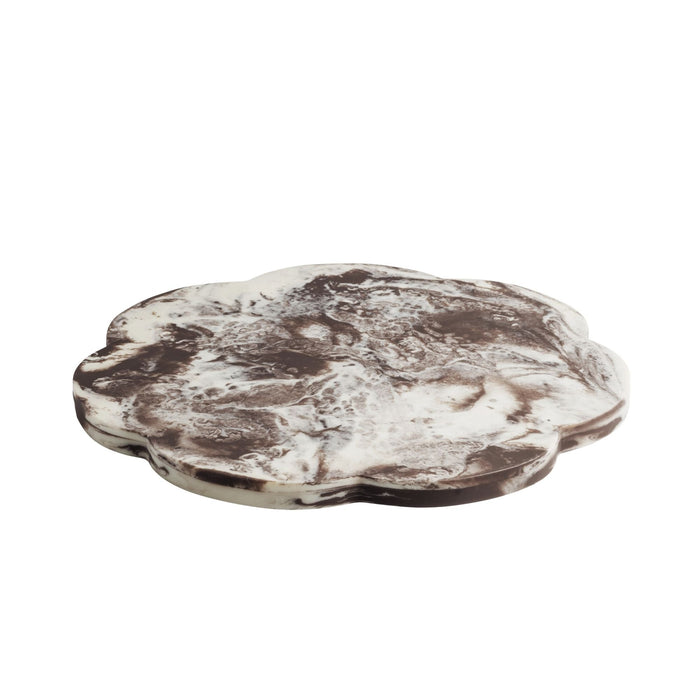 Serveerplateau Scallop Chocolate 33cm - Serveerplateaus - Addison Ross