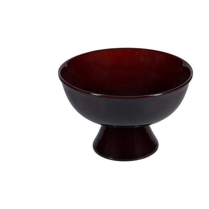 Serveerschaal 21xH13,5cm op voet dark maroon Manon - Schalen - SP Collection