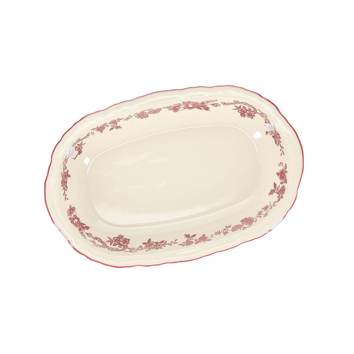 Serveerschaal 31,5x21xH5,5cm ovaal burgundy Cyril - Schalen - SP Collection