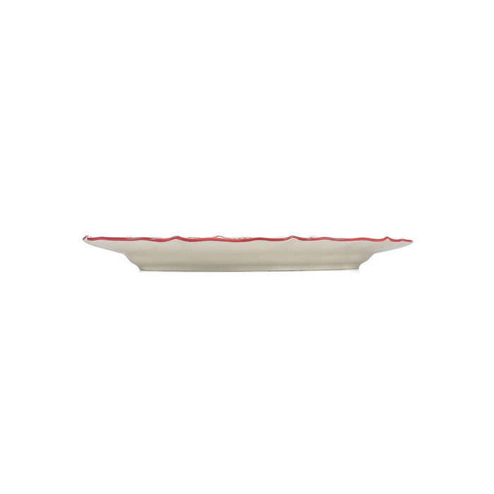 Serveerschaal 32,5x22,5cm ovaal burgundy Cyril - Schalen - SP Collection