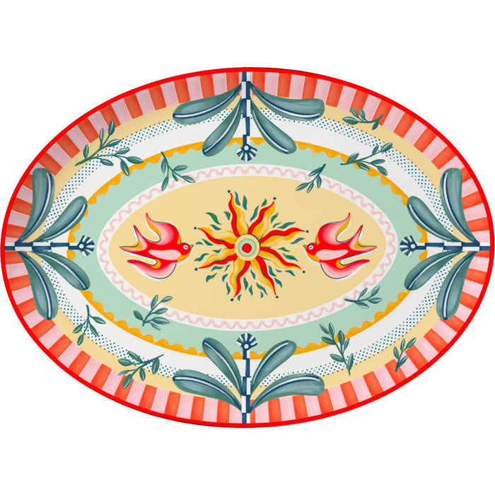 Serveerschaal ovaal Dolce Far Niente 26x18,5cm - gemaakt van melamine - Schalen - Baci Milano