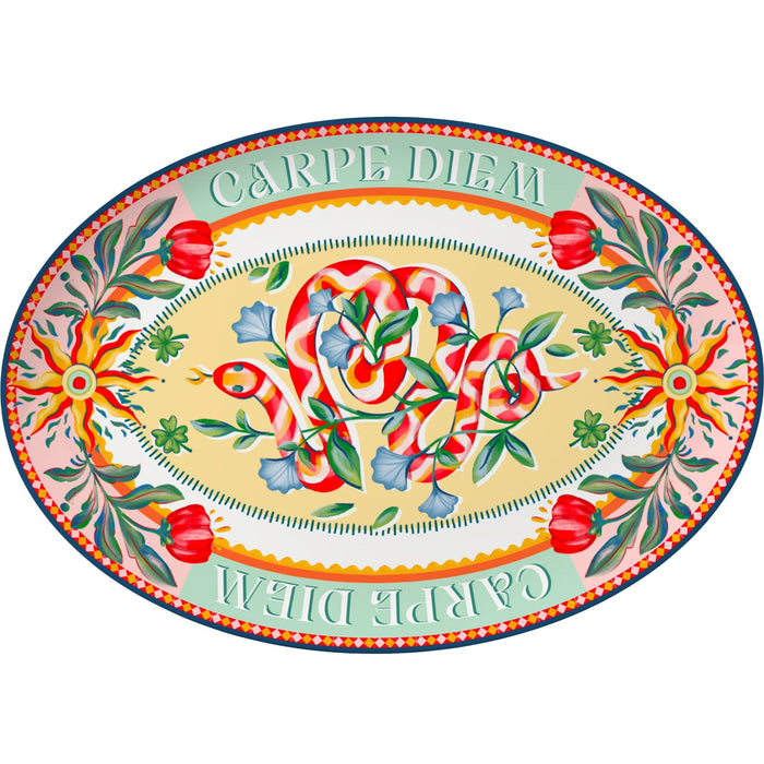 Serveerschaal ovaal Dolce Far Niente 36x25,5cm - gemaakt van melamine - Schalen - Baci Milano