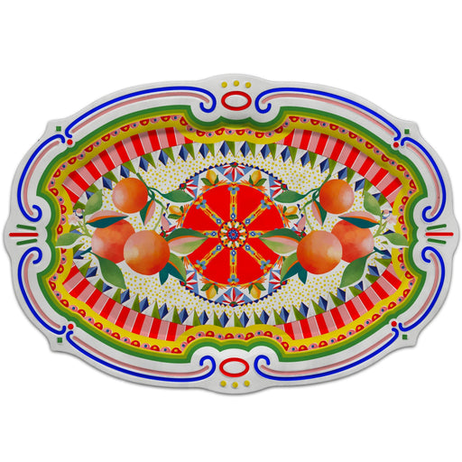 Serveerschaal ovaal Dolce Vita 50x35cm - gemaakt van melamine - Schalen - Baci Milano