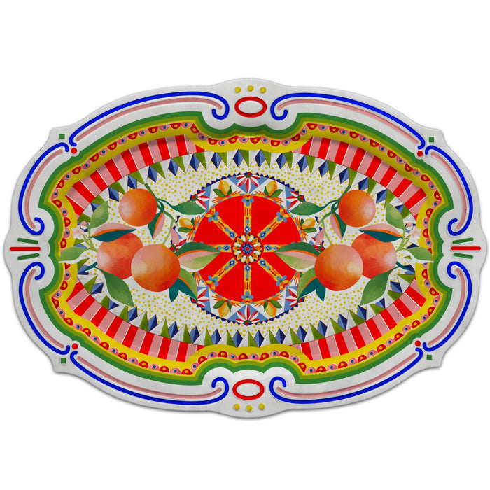 Serveerschaal ovaal Dolce Vita 50x35cm - gemaakt van melamine - Schalen - Baci Milano