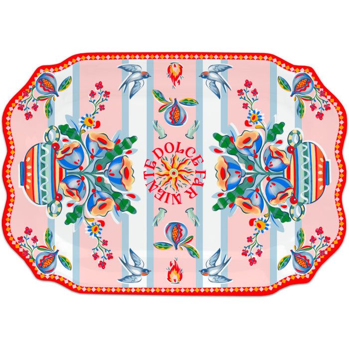 Serveerschaal rechthoek Dolce Far Niente 33x47cm - gemaakt van melamine - Schalen - Baci Milano