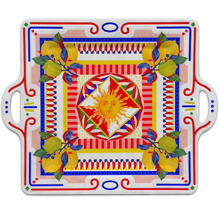 Serveerschaal rechthoek Dolce Vita 40x33cm - gemaakt van melamine - Schalen - Baci Milano