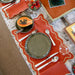 Servet Beja Terracotta with green 45x45cm - Servetten - Mariaida Home
