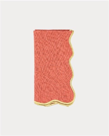 Servet Beja Terracotta with green 45x45cm - Servetten - Mariaida Home