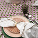 Servet Bourdon Canvas Mimi - Blanc & Bourdon Kaki (set van 6) - Servetten - Maison de Vacances