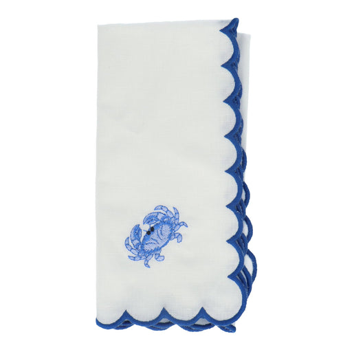 Servet Crab Blue Bole 45x45cm - Servetten - Mariaida Home