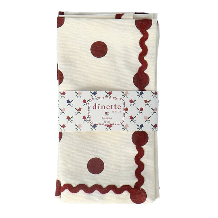 Servet Paulette Brown 40x40cm (set van 2) - Servetten - Maison Dinette