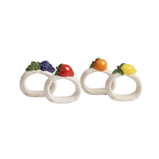 Napkin Rings Ceramic Fruit (set of 4) &Klevering - -. FOODIES IN HEELS