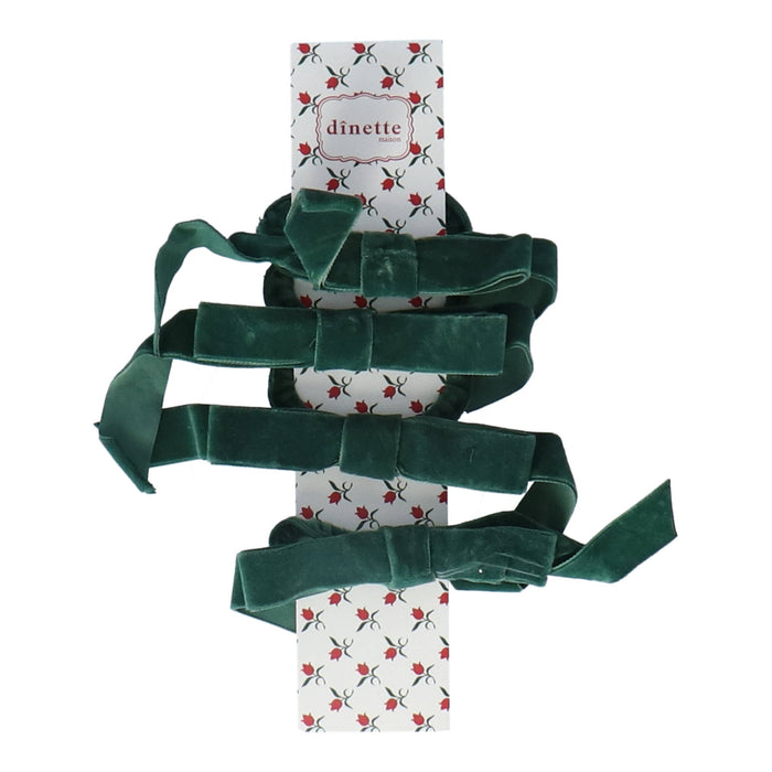 Servetstrikken Lily Bottle Green (set van 4) - Servetten - Maison Dinette