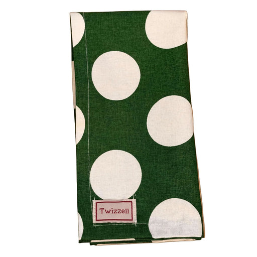 Servetten Green and White Spot 45x45cm (set van 4) - Servetten - Twizzell