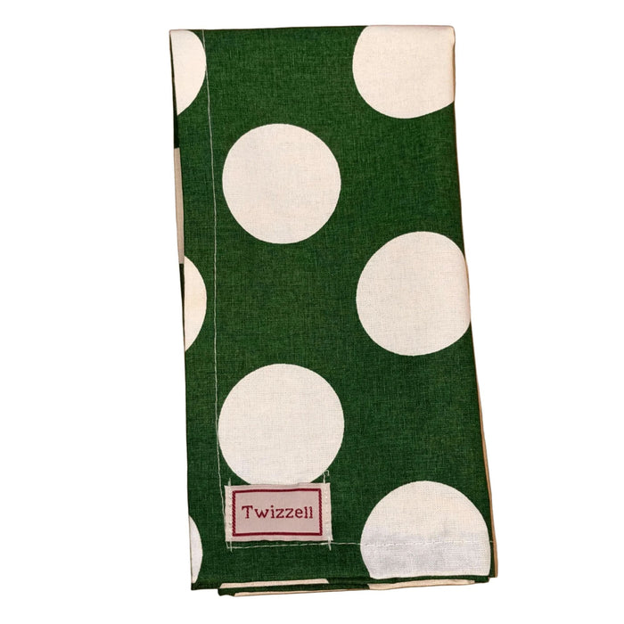 Servetten Green and White Spot 45x45cm (set van 4) - Servetten - Twizzell