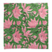Servetten handgeprint katoen groen roze bloem motief 40x40cm (set van 4) Les Ottomans - FOODIES IN HEELS