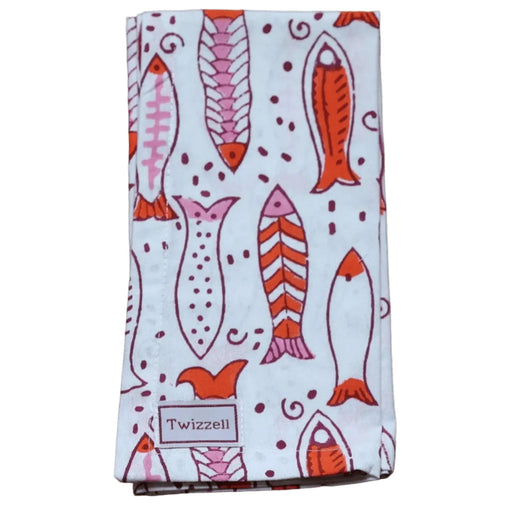 Servetten Pink Fish Spritz 45x45cm (set van 4) - Servetten - Twizzell