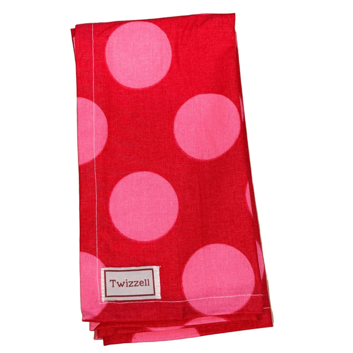 Servetten Red and Pink Spot 45x45cm (set van 4) - Servetten - Twizzell