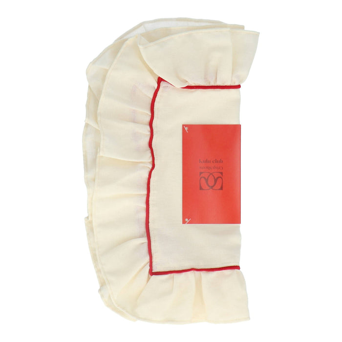 Servetten Ruffle Creme linnenmix 35x35cm (set van 2) - Servetten - Kulu Club