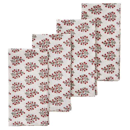 Servetten Samira Scarlet 45x45cm (set van 4) - Servetten - Bungalow