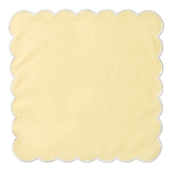 Servetten scallop botergeel 40x40cm (set van 2) - Servetten - Kulu Club