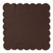 Servetten scallop bruin 40x40cm (set van 2) - Servetten - Kulu Club