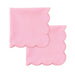 Servetten scallop roze 40x40cm (set van 2) - Servetten - Kulu Club