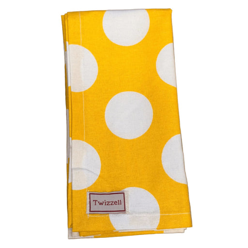 Servetten Yellow and White Spot 45x45cm (set van 4) - Servetten - Twizzell