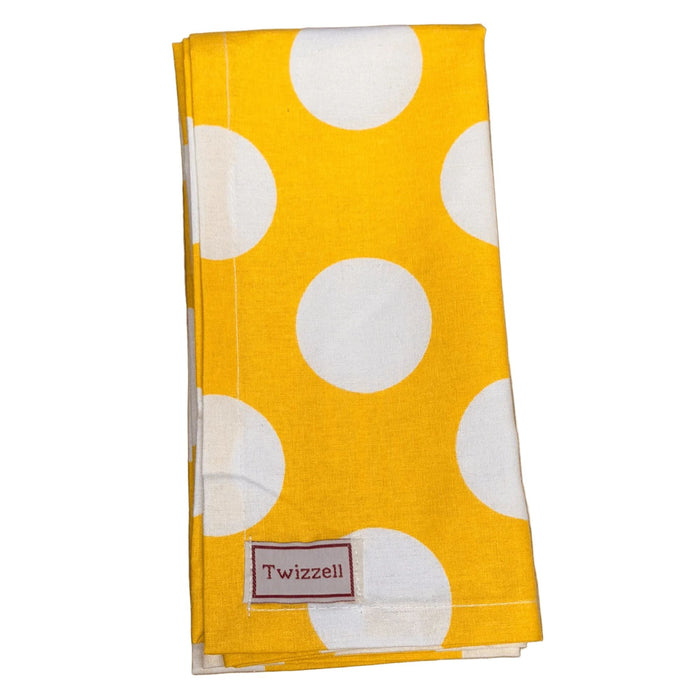 Servetten Yellow and White Spot 45x45cm (set van 4) - Servetten - Twizzell
