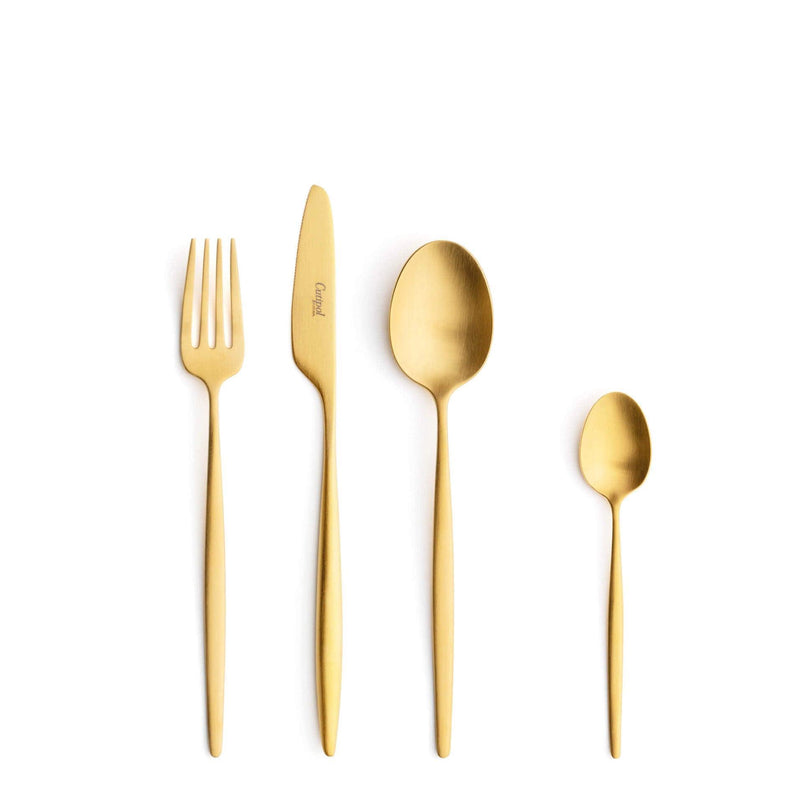 Solo Matte Gold cutlery set 5-piece Cutipol - -. FOODIES IN HEELS