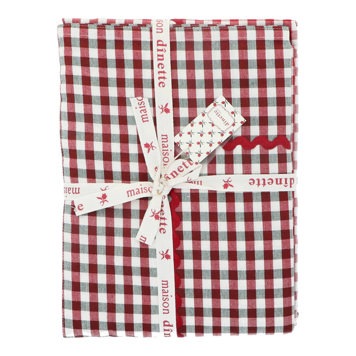 Tafelkleed Anatole Red 170x360cm - Tafelkleden - Maison Dinette