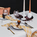 Tafelkleed Bourdon Canvas Mimi - Blanc & Bourdon Kaki 170x170cm - Tafelkleden - Maison de Vacances
