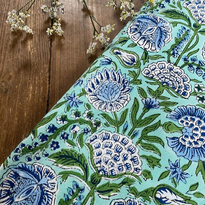 Tafelkleed Green & Blue Floral 170x300cm - Tafelkleden - Twizzell
