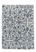 Tafelkleed handgeprint katoen blauw beige motief 250x150cm - Tafelkleden - Les Ottomans