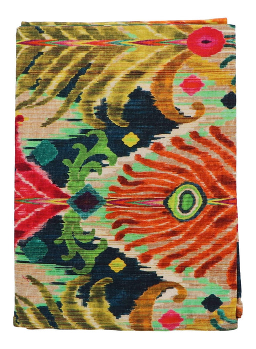 Tafelkleed handgeprint katoen kleur motief 250x150cm - Tafelkleden - Les Ottomans