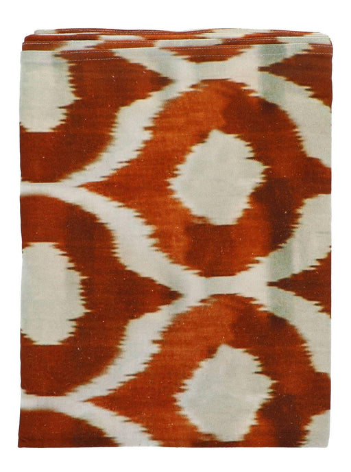 Tafelkleed handgeprint katoen oranje motief 250x150cm Les Ottomans - FOODIES IN HEELS