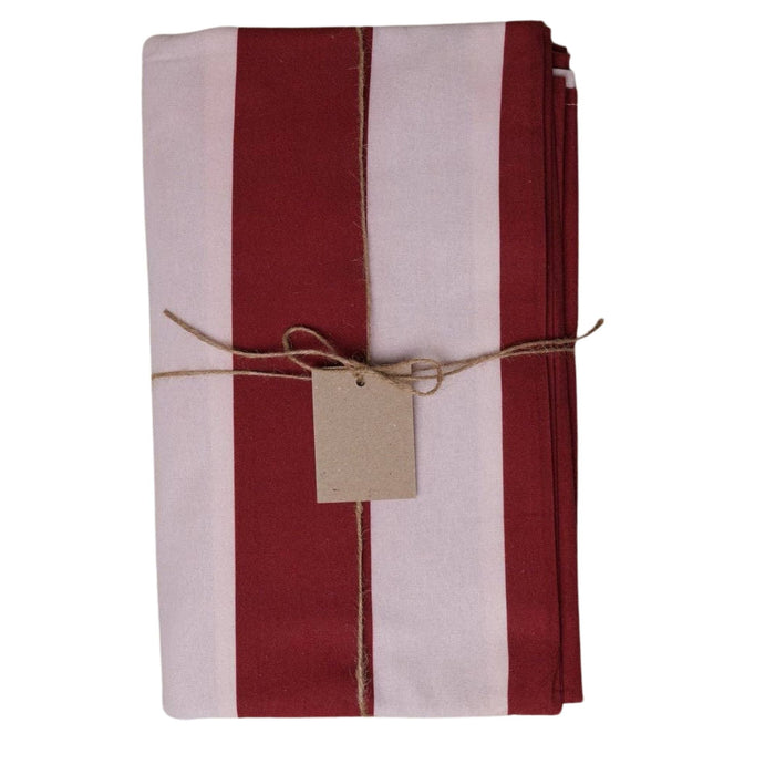 Tafelkleed Merlot & Pink Hue Stripe 170x300cm - Tafelkleden - Twizzell
